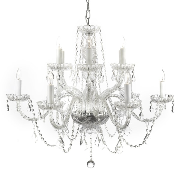 Venetian Style All Crystal 12 Light Chandelier with Austrian Crystal