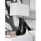 Lite Source Estella Modern Dark Walnut and Polished Steel Table Lamp