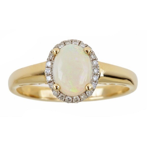 10k gold opal ring