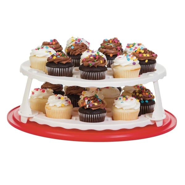 Cake and Cupcake Muffin Carrier Holder with Collapsible Handles