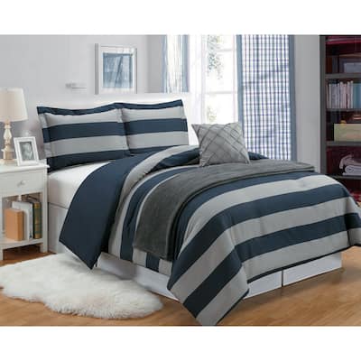 Sweatshirt Stripe 5-piece Comforter Set