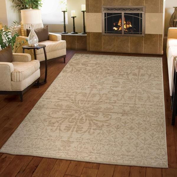 Regency Collection Forever Golden White Area Rug (710 x 1010