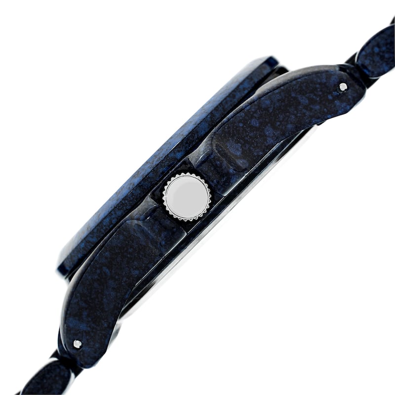 Joshua & Sons Men's Quartz Easy to Read Markers Spray Blue Bracelet Watch