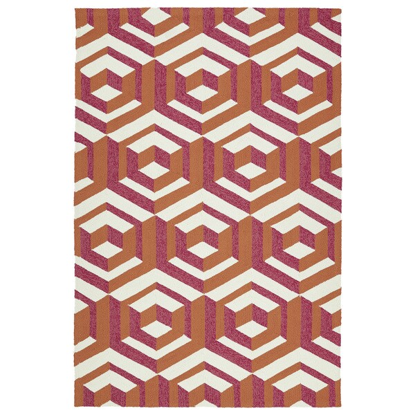 Indoor/ Outdoor Handmade Getaway Multi Geo Rug - 2' x 3'