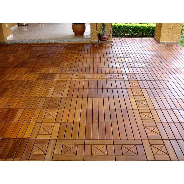 Shop Ecodeck 10 Sq Ft Ipe Wood Flooring And Decking Tiles Pack Of