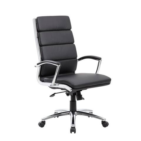 Boss CaressoftPlus Chrome Finish Executive Chair