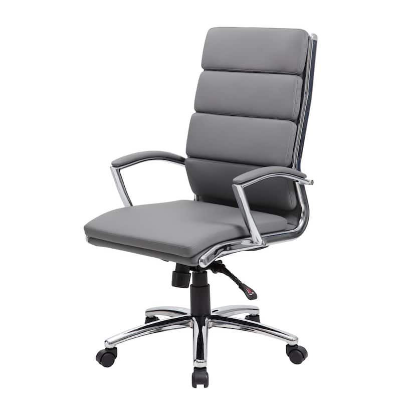 Boss CaressoftPlus Chrome Finish Executive Chair