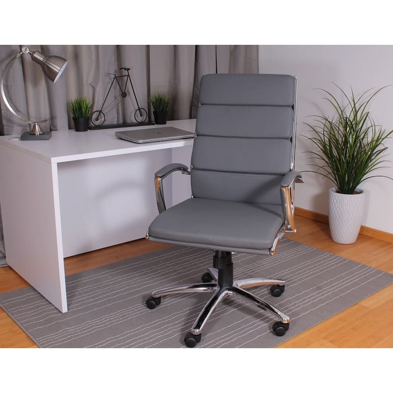 Boss CaressoftPlus Chrome Finish Executive Chair