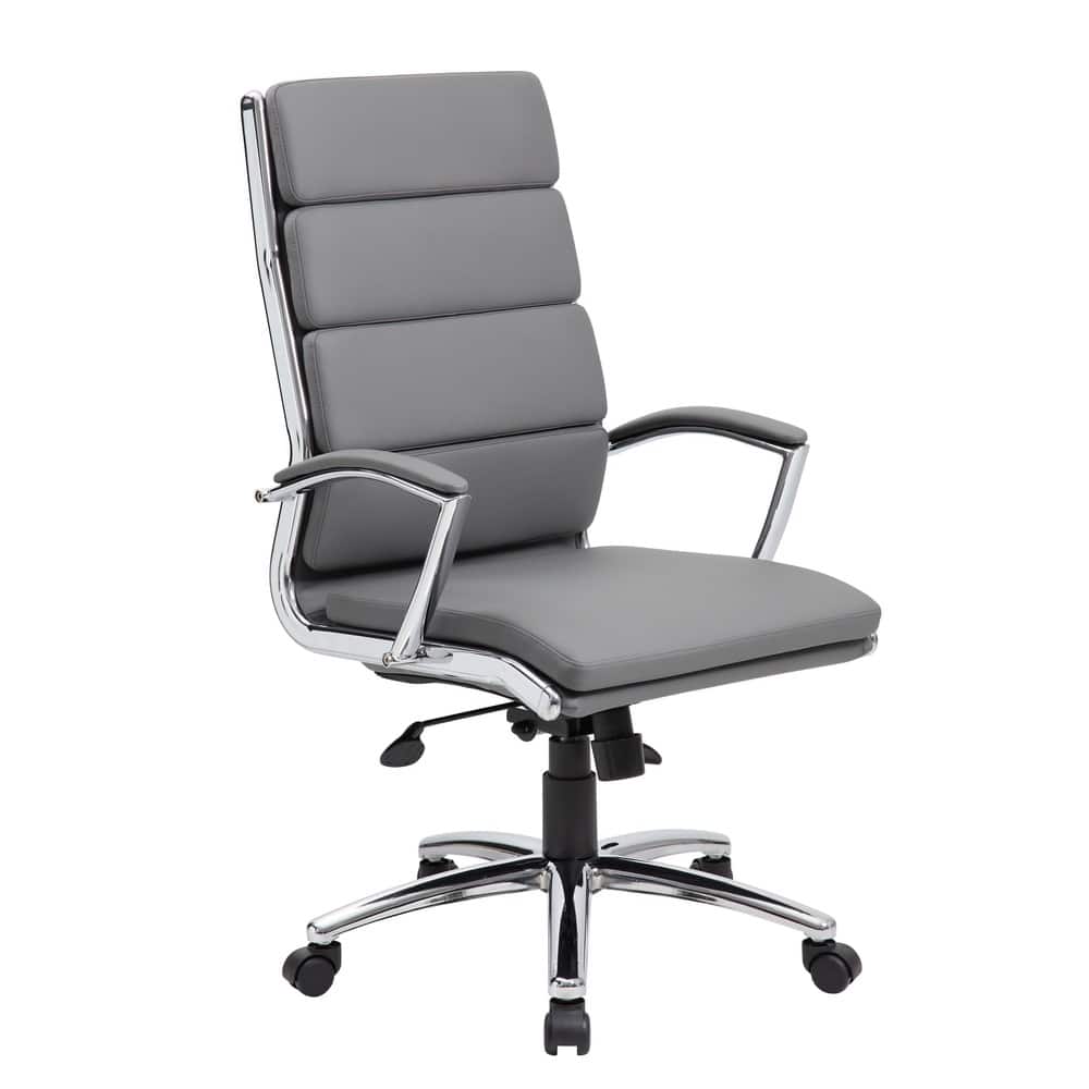 Boss CaressoftPlus Chrome Finish Executive Chair