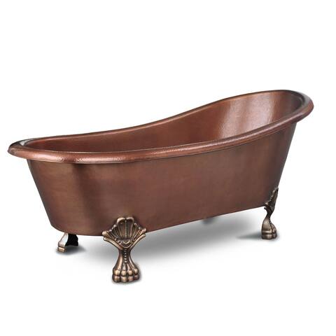 Sinkology Heisenberg 5.5-foot Handmade Solid Copper Claw Foot Tub