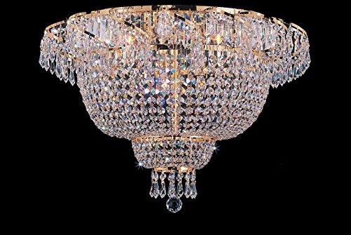 Flush French Empire Crystal Chandelier Lighting H19.5 x W24