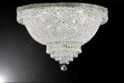 French Empire Crystal Semi Flush Basket Chandelier Lighting