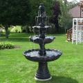 Sunnydaze 4-Tier Grand Courtyard Fountain, 80 Inch Tall