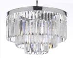Palladium Empress Crystal Glass Fringe 3 -Tier Chandelier