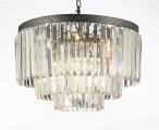 Palladium Crystal Glass Fringe 3 -Tier Chandelier Lighting