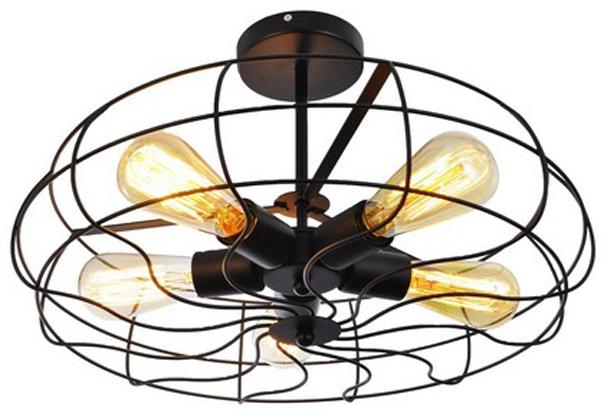 Vintage industrial metal barn edison flush mount ceiling lamp light