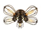 5 light vintage industrial Barn black and gold ceiling lamp light