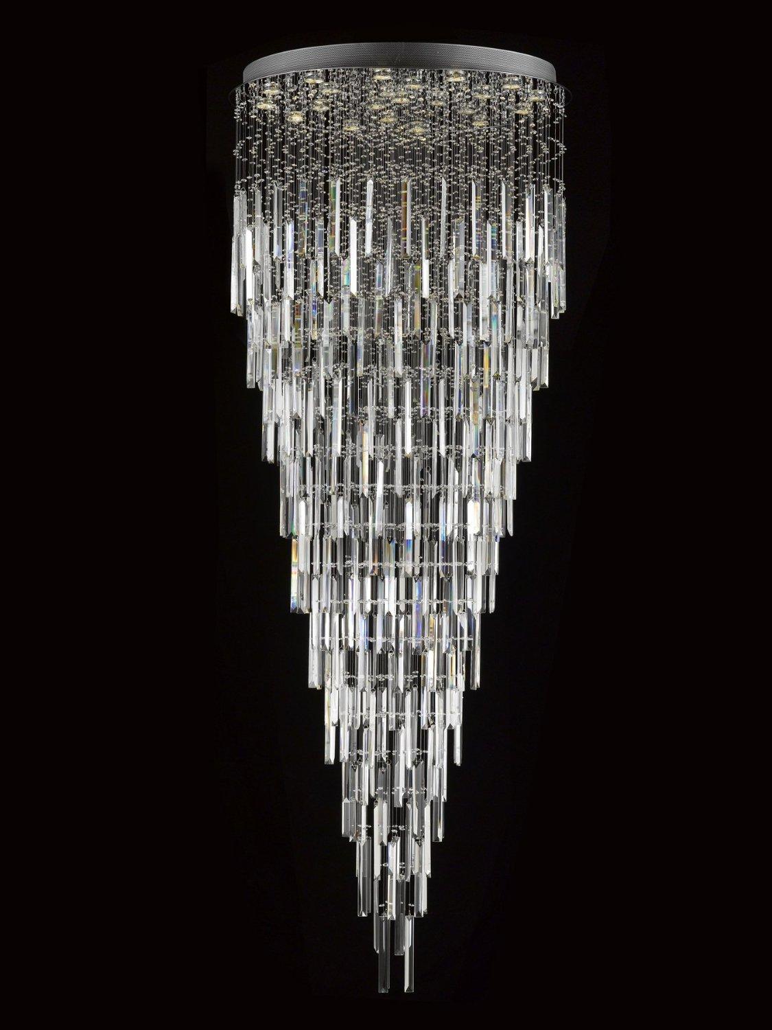 Modern Contemporary Rain Drop Chandelier Lighting With Modern Contemporary Rain Drop Chandelier Lighting With Faceted Crystal