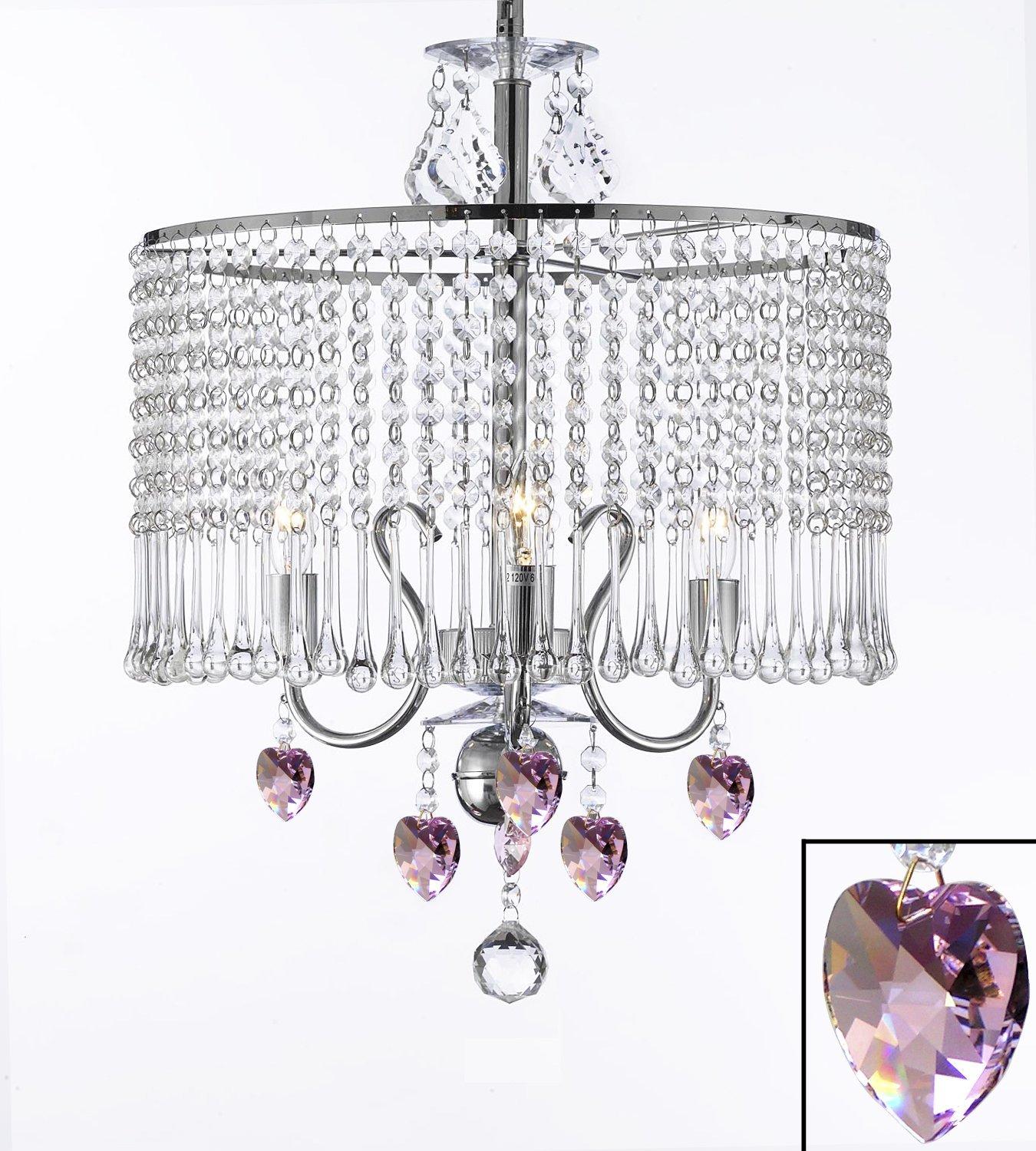 Contemporary 3 Light Crystal Chandelier Lighting With Crystal - Chandeliers For Bedrooms by Overstock.com