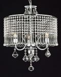 Contemporary 3 Light Plug In Crystal Chandelier Lighting With Crystal