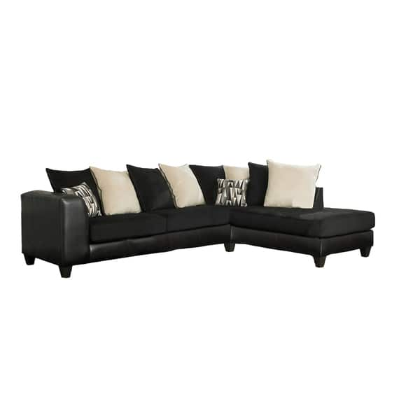 Scatter Back Modern Sectional Sofa W/Oversized Back Pillows