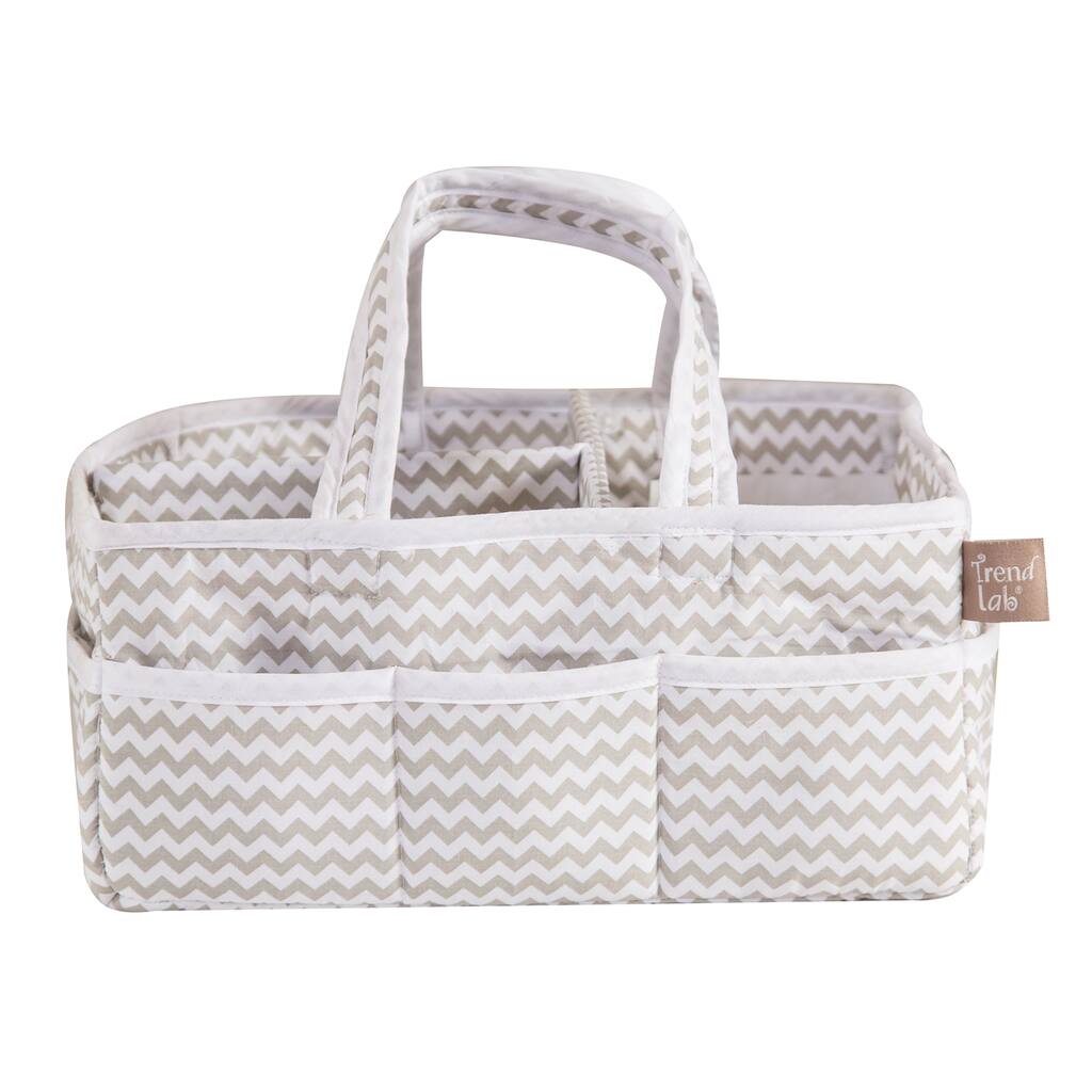 Trend Lab Dove Gray Chevron Storage Caddy
