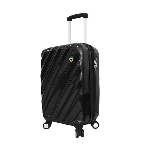 Mia Toro Italy Onda Fusion Hardside Spinner Carry-on Black
