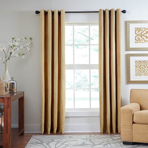 Grand Luxe Chenille Luxe Grommet Window Curtain Panel