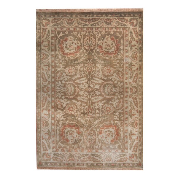 Shop Herat Oriental Indo Handknotted Oushak Wool Rug (6'9 x 8'9