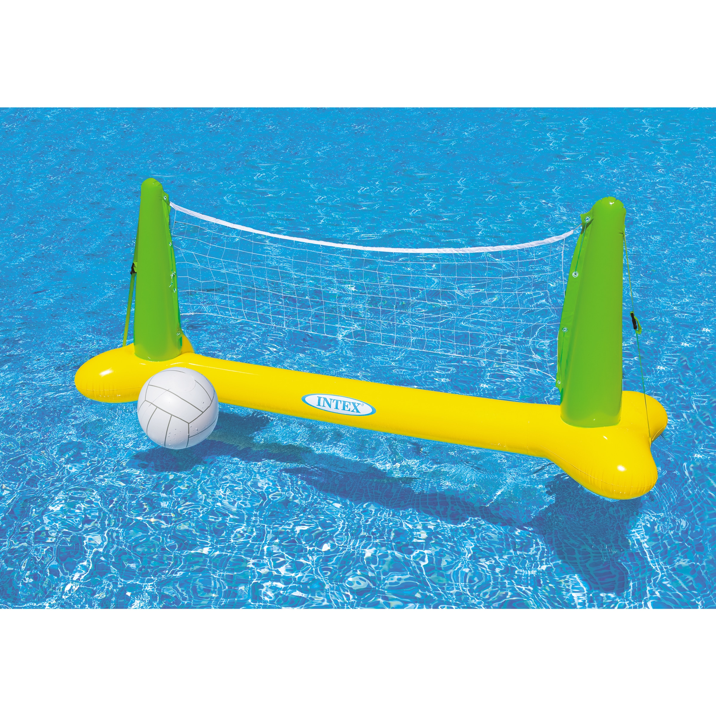 iBaseToy Inflatable Pool Volleyball Game Set with Adjustable Net and 2 Balls 118/”x25.59/”x33.46/” Floating Water Volleyball Game Swimming Pool Toy for Adults and Kids Easy to Inflate and Deflate