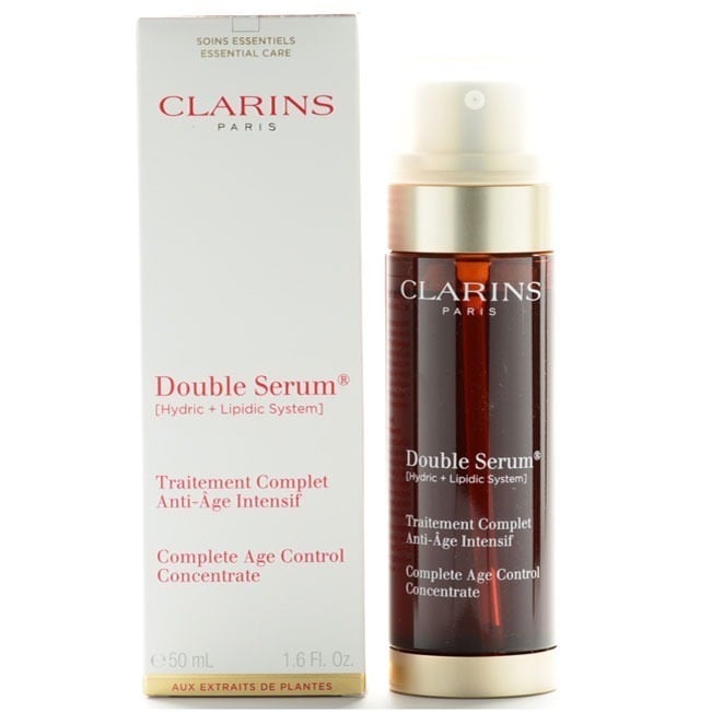 Double serum. Первым 50 Clarins Double Serum. Cosmedium age Control Serum Global Anti-Aging Wirkung.