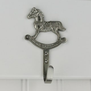 Highpoint Collection Satin Nickel Plated Hobby Horse Wall Hooks - Set ...