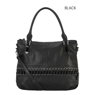 Ivory Handbags Our Best Clothing Shoes Deals Online At Faux Leather Laced Front Tote Handbag