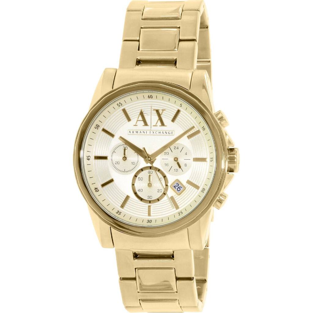 Armani Exchange Men's AX2099 Classic Round Goldtone Bracelet Watch