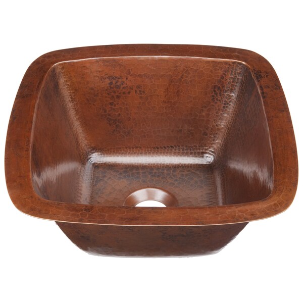 Sinkology Pollock Dual Mount Handmade Pure Copper Inch Copper Bar Prep Sink In Aged Copper