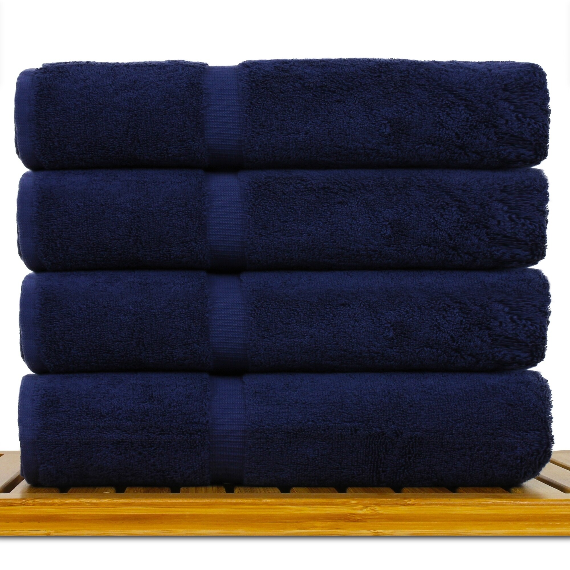 Luxury Hotel and Spa 100-percent Turkish Cotton Bath Towels (Set of 4) -  Bed Bath & Beyond - 10102600