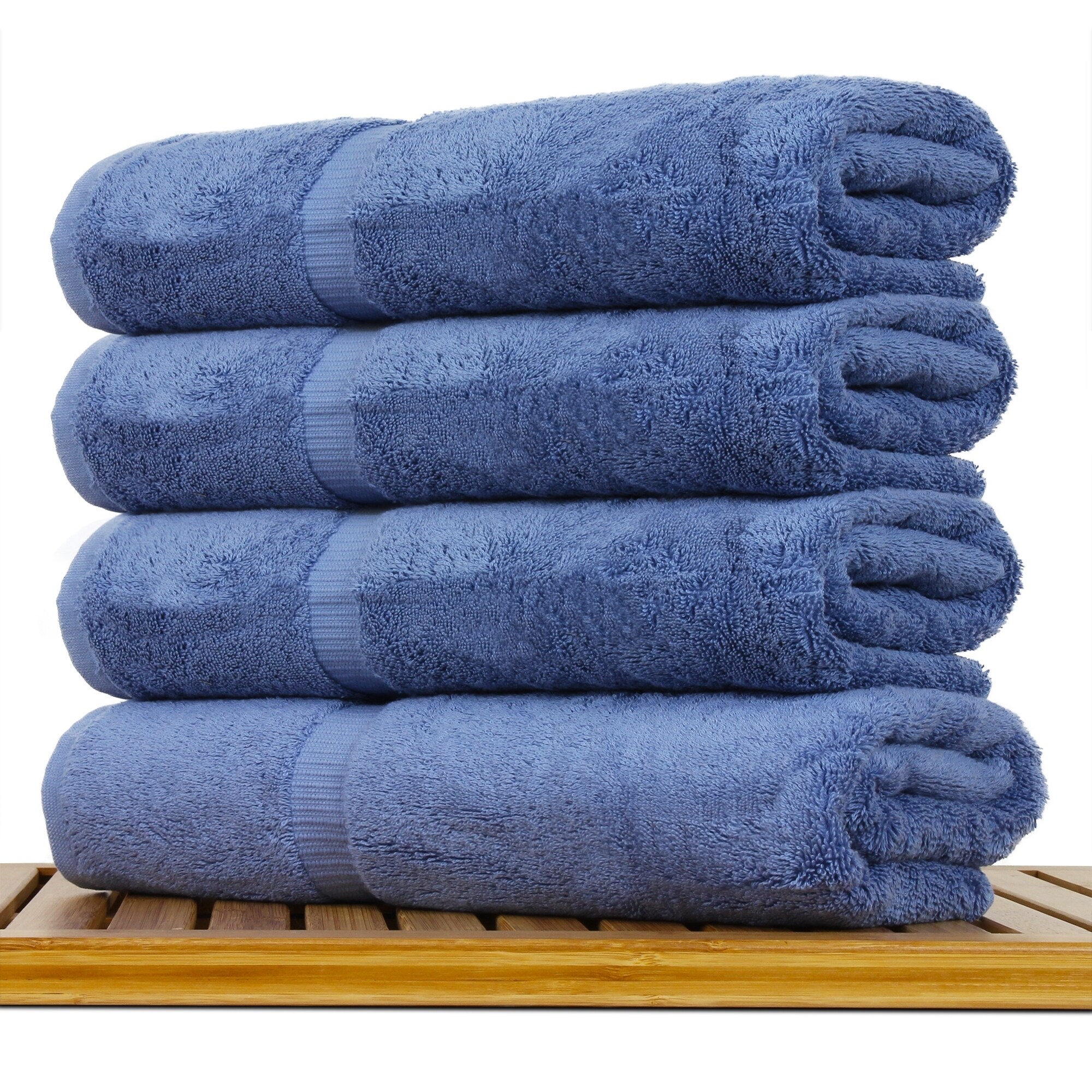 Luxury Hotel and Spa 100-percent Turkish Cotton Bath Towels (Set of 4) -  Bed Bath & Beyond - 10102600