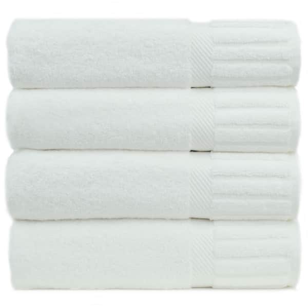Hotel Style Luxury Textured Bath Towel Turkish Cotton - Set of 2 - Lavender