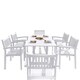 Havenside Home Surfside 7-piece Wood Outdoor Dining Set with Stacking Chairs - Thumbnail 14