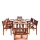 Havenside Home Surfside 7-piece Wood Outdoor Dining Set with Stacking Chairs - Thumbnail 6