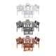 Havenside Home Surfside 7-piece Wood Outdoor Dining Set with Stacking Chairs - Thumbnail 1