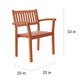 Havenside Home Surfside 7-piece Wood Outdoor Dining Set with Stacking Chairs - Thumbnail 8