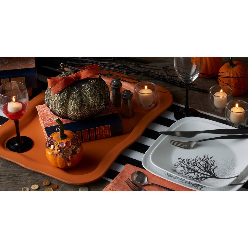 Corelle Square 16-piece Timber Shadows Dinnerware Set