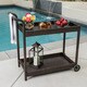 Savona Outdoor Wicker Bar Cart by Christopher Knight Home - Thumbnail 0
