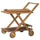 preview thumbnail 2 of 7, Riviera Outdoor Acacia Wood Bar Cart with Tray by Christopher Knight Home
