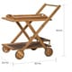 preview thumbnail 8 of 7, Riviera Outdoor Acacia Wood Bar Cart with Tray by Christopher Knight Home