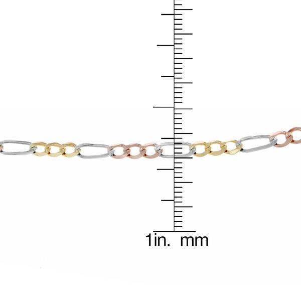 Sterling Silver 3mm Pavé Flat Figaro Chain Necklace Multiple Sizes Sterling Silver 3mm Pavé Flat Figaro Chain Necklace Multiple Sizes