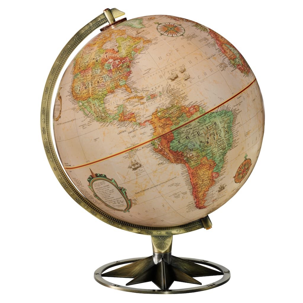 Compass Rose Desktop World Globe