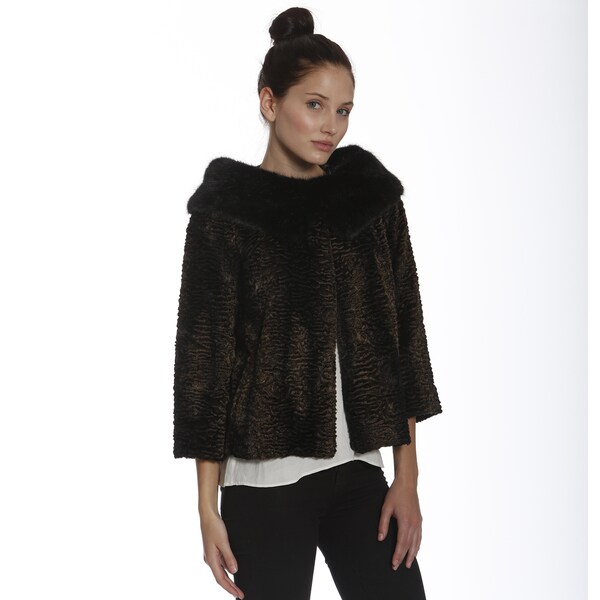 Shop Women's Faux Fur Portrait Collar Coat - Free Shipping Today ...