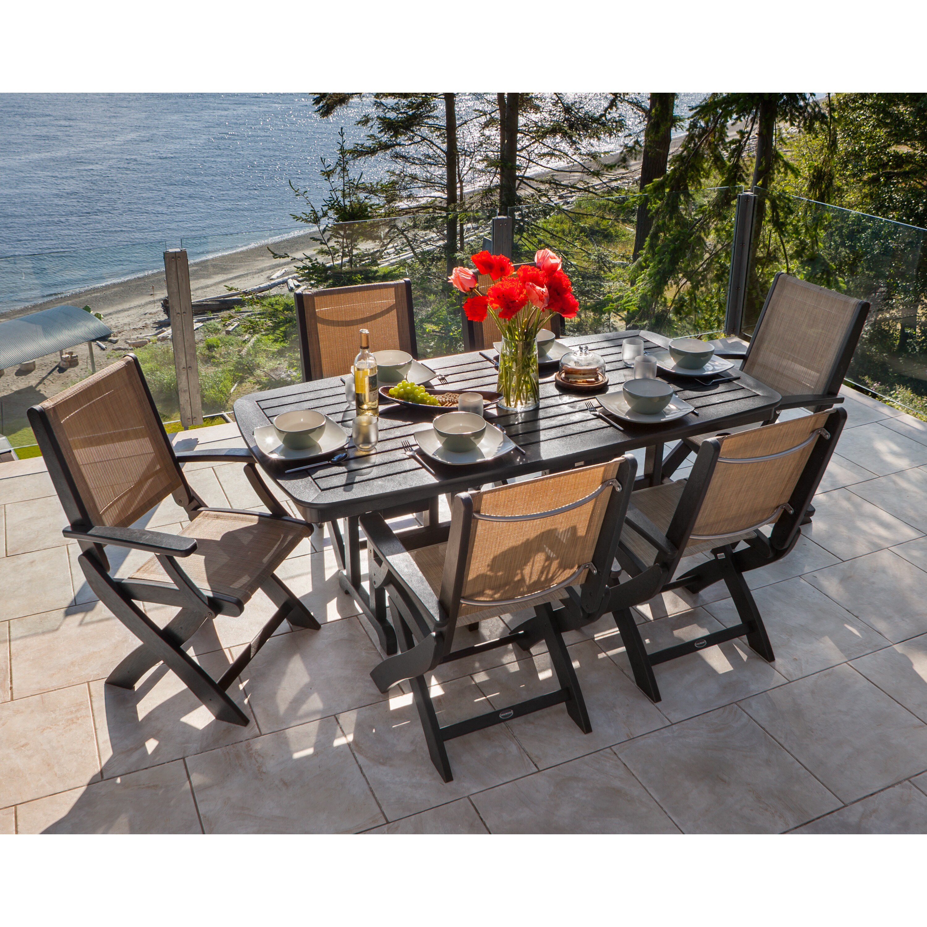 POLYWOOD Coastal 7piece Dining Set  eBay